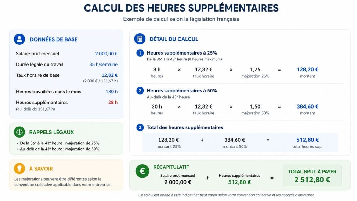 Calcul heures supplémentaires