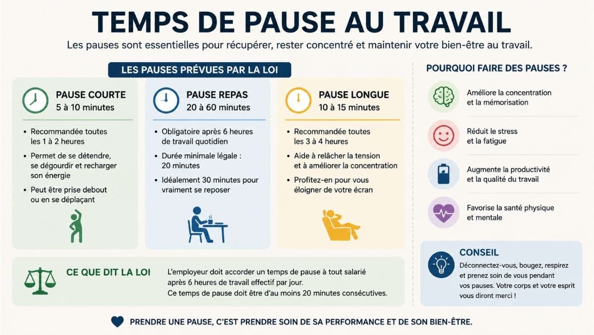 temps de pause au travail