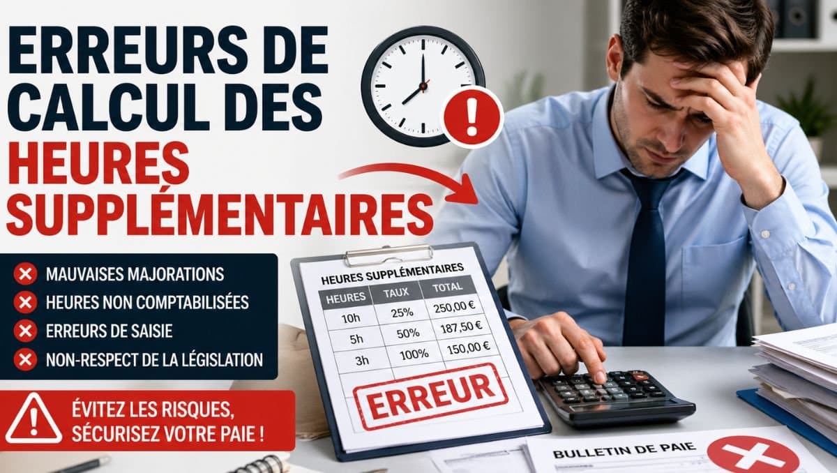 erreurs de calcul des heures supplémentaires