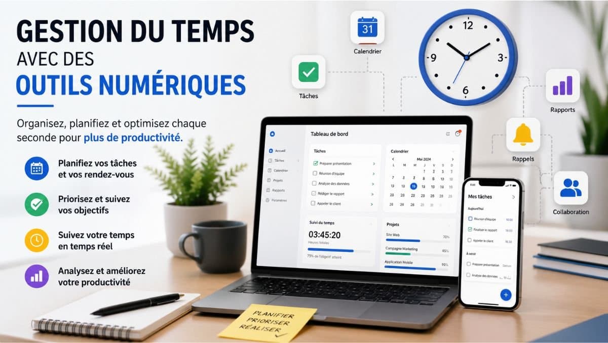 gestion du temps avec des outils numériques