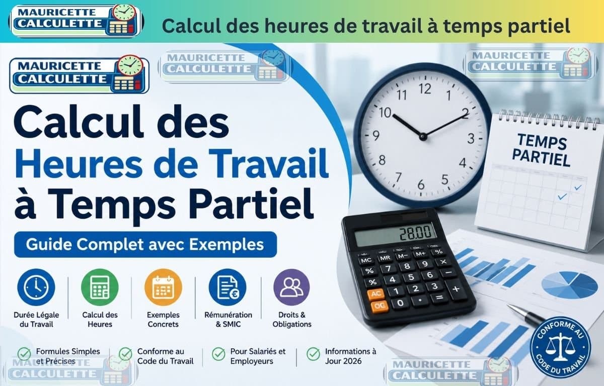 Calcul des heures de travail à temps partiel