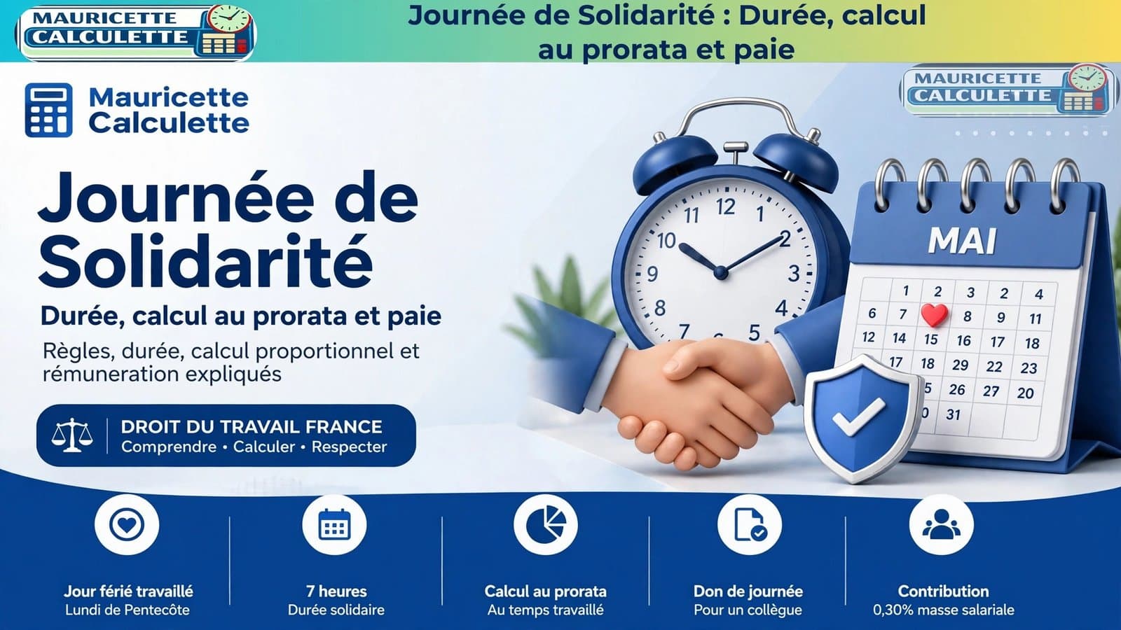 Journée de solidarité : durée et calcul