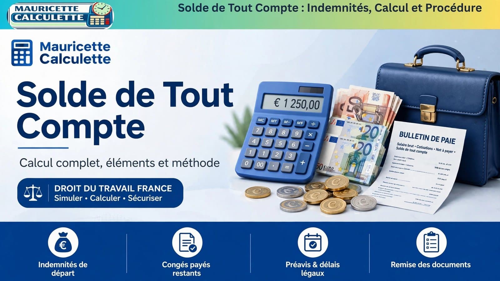 Solde de tout compte : calcul complet