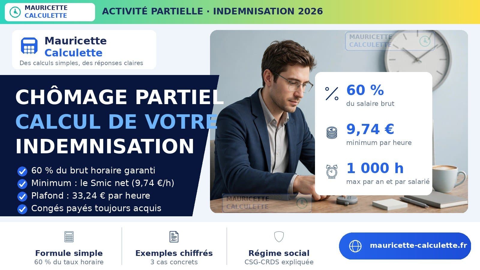 Illustration du guide Chômage partiel 2026 : calcul de votre indemnisation