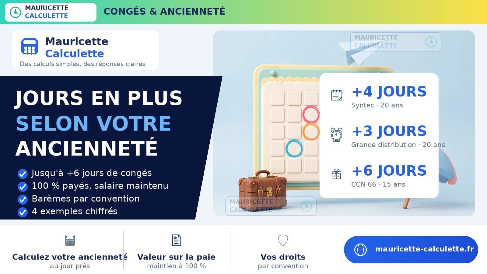 Illustration du guide Congés d’ancienneté 2026 : jours supplémentaires et calcul