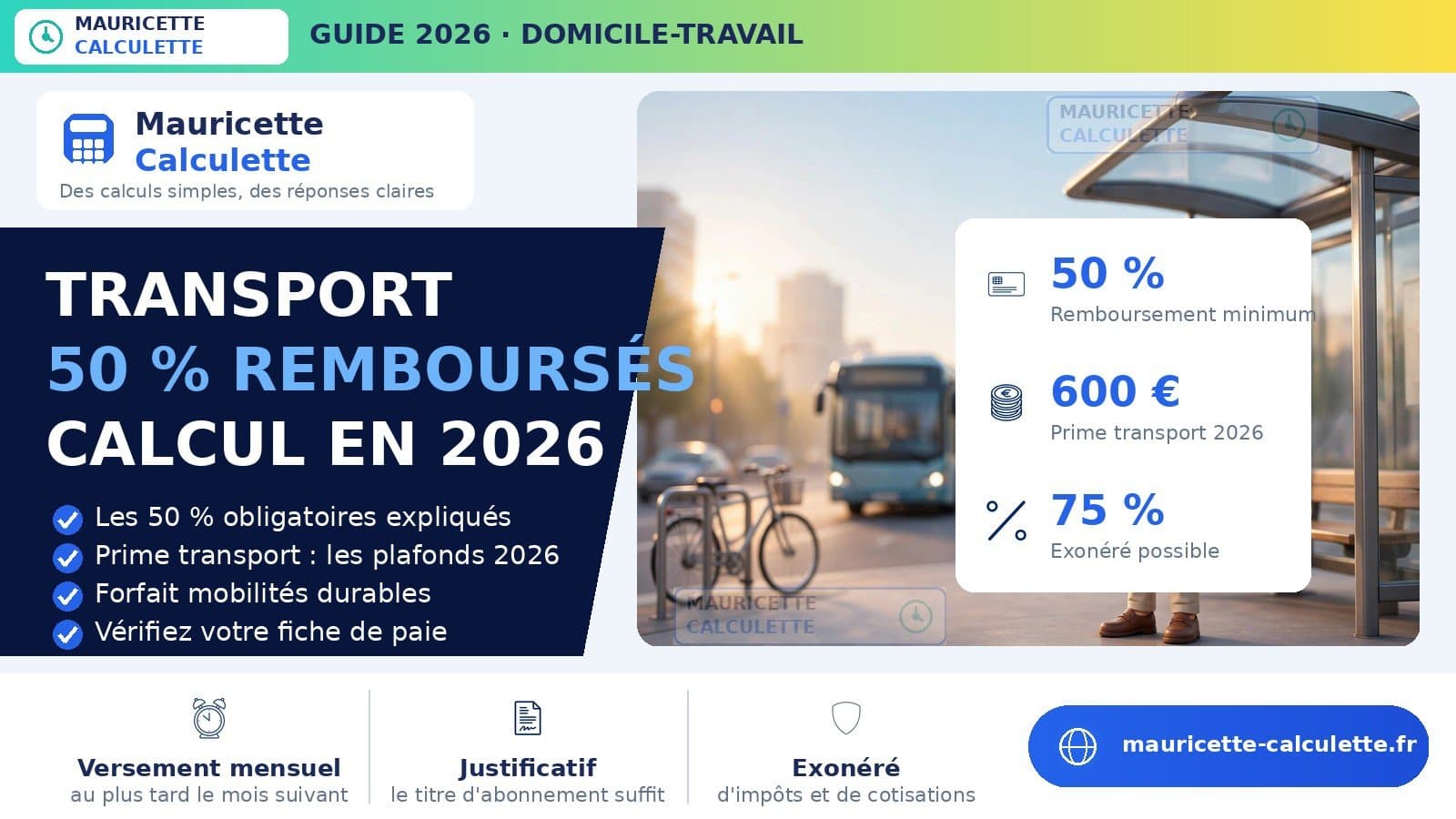 Illustration du guide Frais de transport 2026 : remboursement, prime et calcul