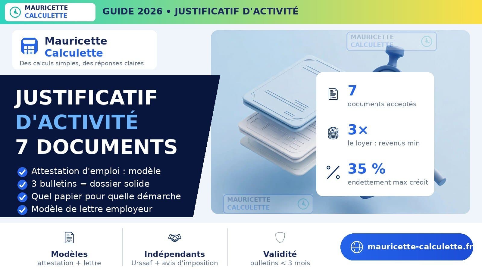 Illustration du guide Justificatif d’activité professionnelle : guide complet 2026