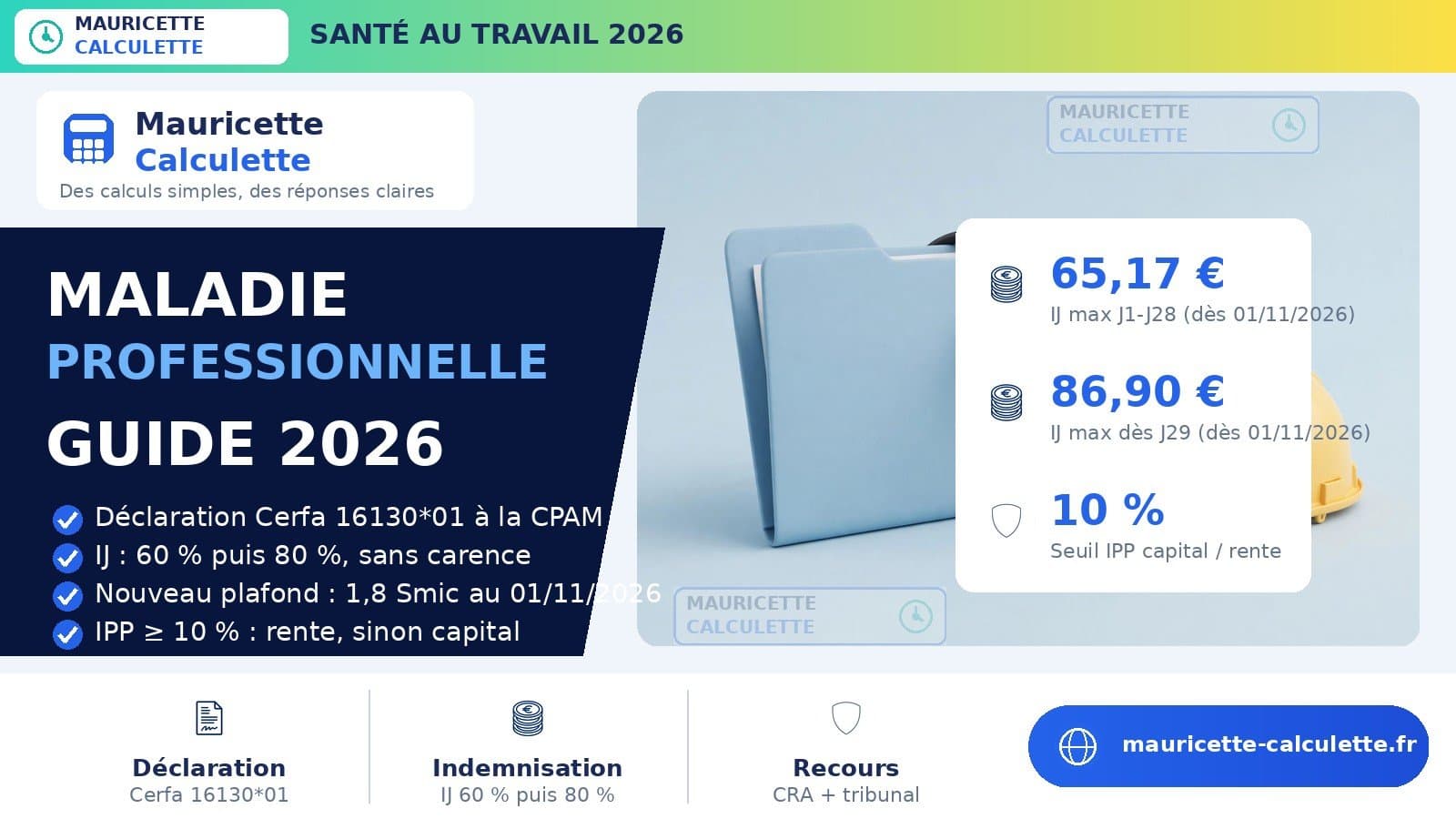 Illustration du guide Maladie professionnelle 2026 : déclaration et indemnisation