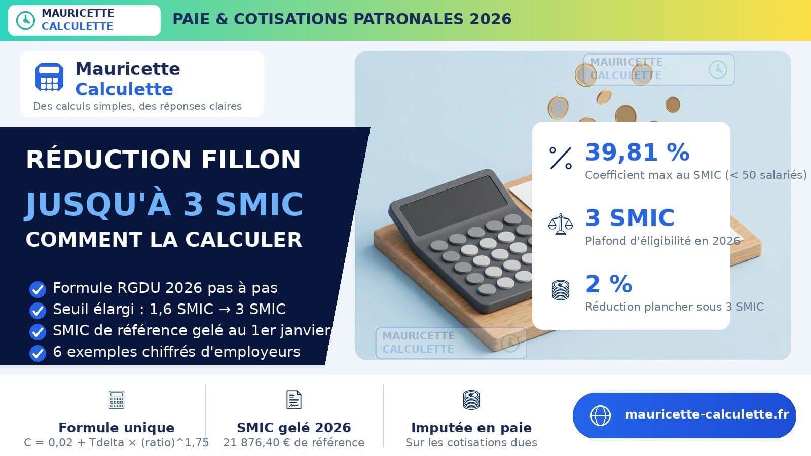 Illustration du guide Réduction Fillon 2026 (RGDU) : calcul, formule, exemples
